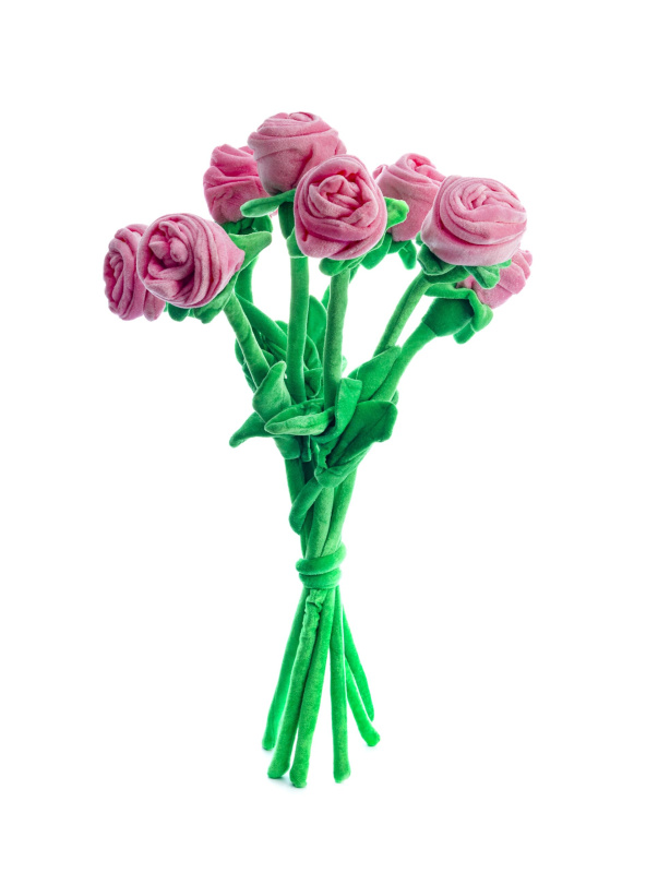 Tomido Bukiet Pluszowych Różowych Róż - 7 sztuk - 60CM