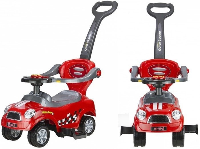 LeanToys Pěchovadlo s vedením Coupe červené