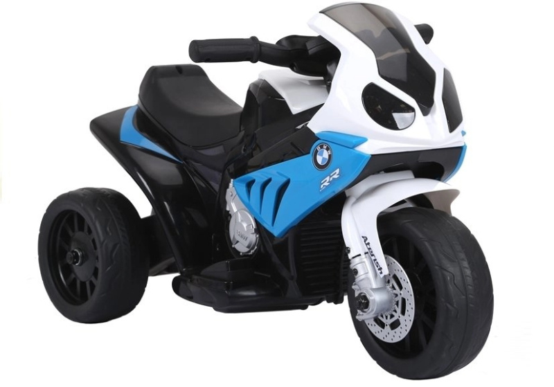 Motor na akumulátor BMW S1000RR tříkolový modrý