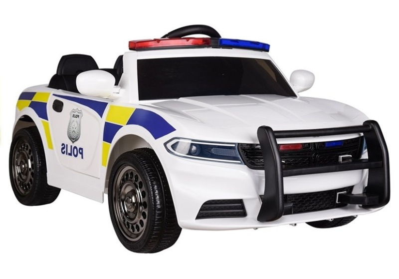 Policejní auto na baterie bílé