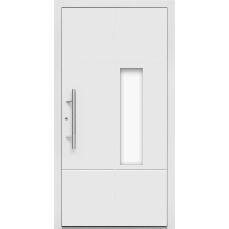 Splendoor Hliníkové vchodové dveře Moderno M490/P, bílé, 110 L
