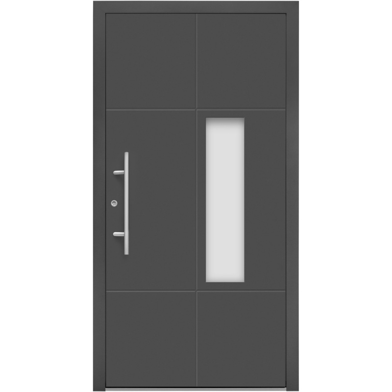 Splendoor Hliníkové vchodové dveře Moderno M490/P, antracitová metalíza, 110 L
