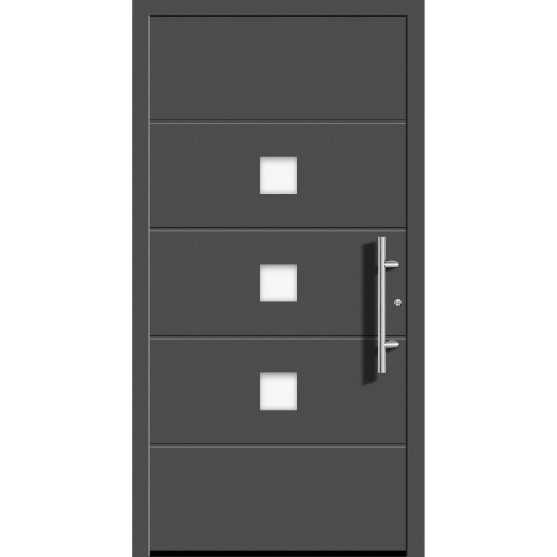 Splendoor Hliníkové vchodové dveře Moderno M380/P, antracitová metalíza, 110 P