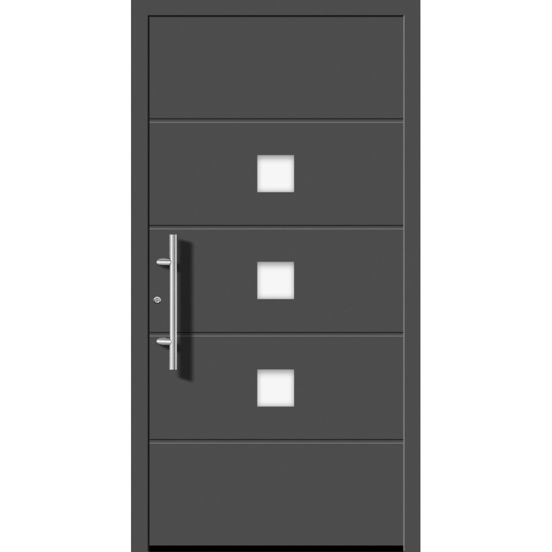 Splendoor Hliníkové vchodové dveře Moderno M380/P, antracitová metalíza, 110 L