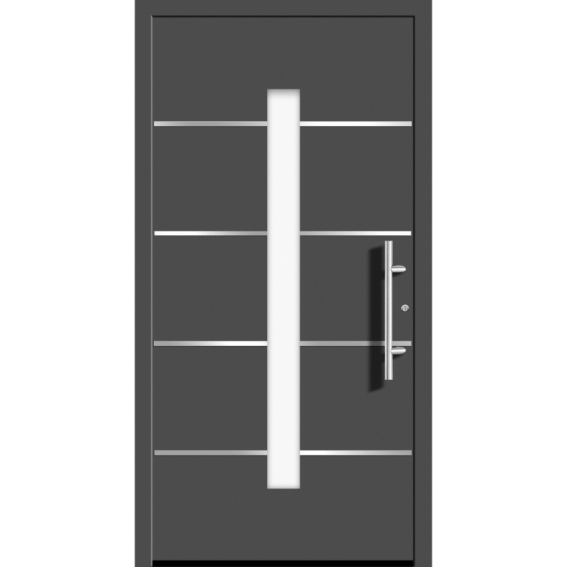 Splendoor Hliníkové vchodové dveře Moderno M400/P, antracitová metalíza, 110 P