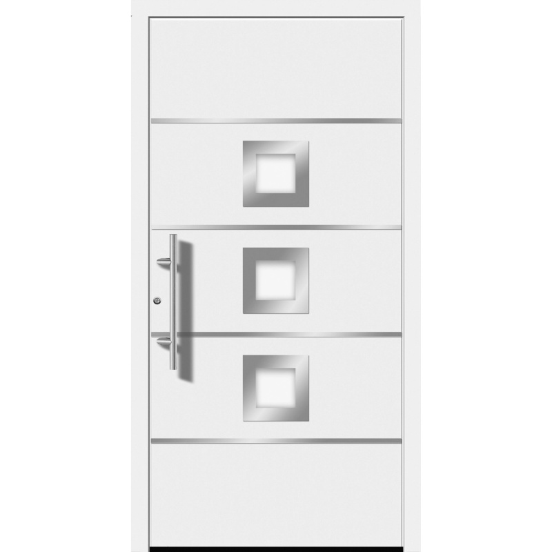 Splendoor Hliníkové vchodové dveře Moderno M390/P, bílé, 110 L