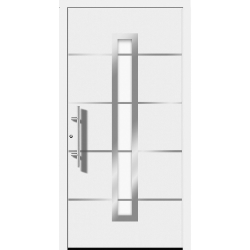 Splendoor Hliníkové vchodové dveře Moderno M420/P, bílé, 110 L