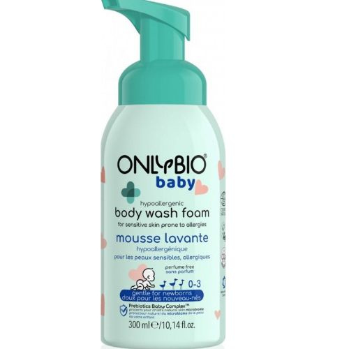 OnlyBio Hypoalergenní mycí pěna pro miminka - vhodná hned od narození, 300 ml