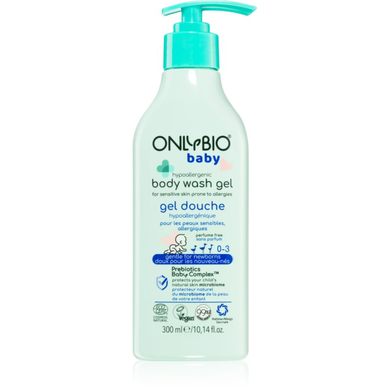 OnlyBio Hypoalergenní mycí gel pro miminka - vhodný pro alergiky a atopiky, 300 ml