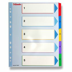 Esselte Mylar Maxi - papírový rozlišovač - 5 listů