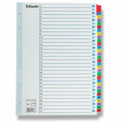 Esselte Mylar Maxi - papírový rozlišovač - 31 listů