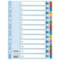 Rozlišovač Esselte Mylar 1 - 12, 12 listů ESSELTE