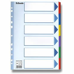 Esselte Mylar - kartonový rozlišovač - 6 listů