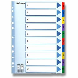 Esselte Mylar - kartonový rozlišovač - 10 listů