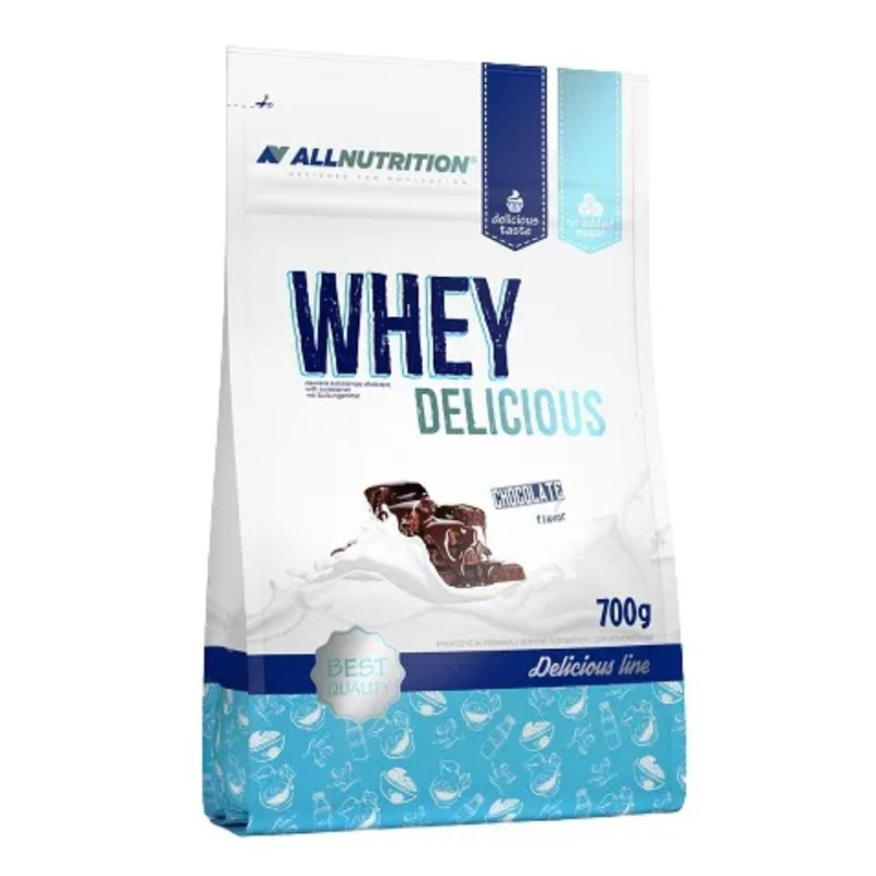 AllNutrition Whey Delicious Protein, 700 g Příchuť: Bílá čokoláda/Broskev