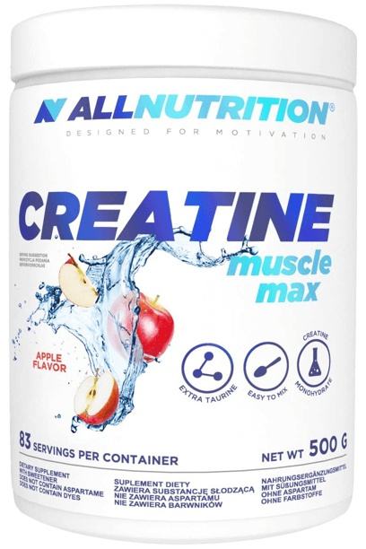 AllNutrition Creatine Muscle Max, Kreatin Monohydrát, 500 g Příchuť: Jablko