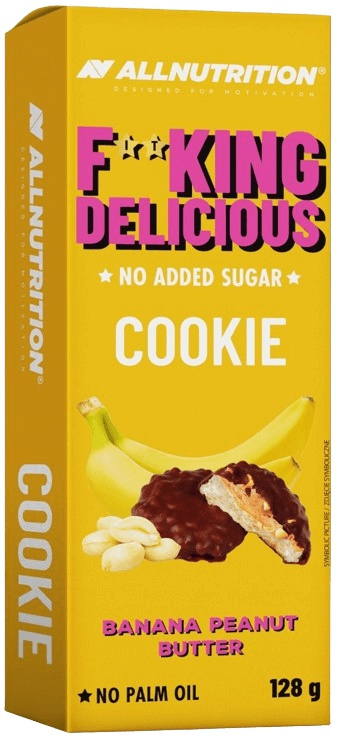 AllNutrition Fitking Delicious Cookie, 128 g Příchuť: Banán/Arašídové máslo