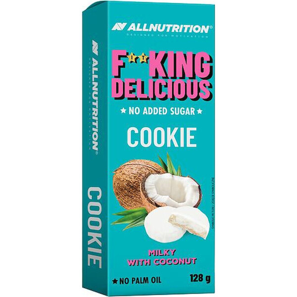 AllNutrition Fitking Delicious Cookie, 128 g Příchuť: Mléko s kokosem