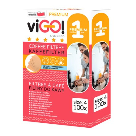 Kávový filtr viGo!- č. 4, velikost M, bio, 100 ks