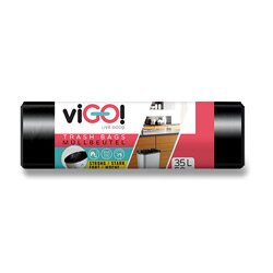 Pytle na odpadky viGO! - 35 l, černé, 6 mic, 50 ks