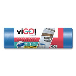 Pytle na odpadky viGO! - 60 l modré, 6 mic, 28 ks