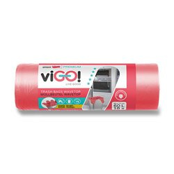 viGO! - aromatizované pytle na odpadky - 60 l, 18 ks, 10 mikronů, jahoda