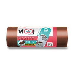 Pytle na odpadky ViGO  - 60 l , hnědé, 28 mic, 10 ks
