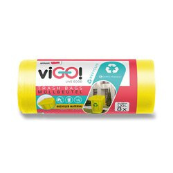 Pytle na odpadky na tříděný odpad - 120 l, 8 ks, 45 mikronů, žlutá
