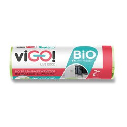 Pytle na odpadky viGO - Bio, zelené, 35 l, 10 ks