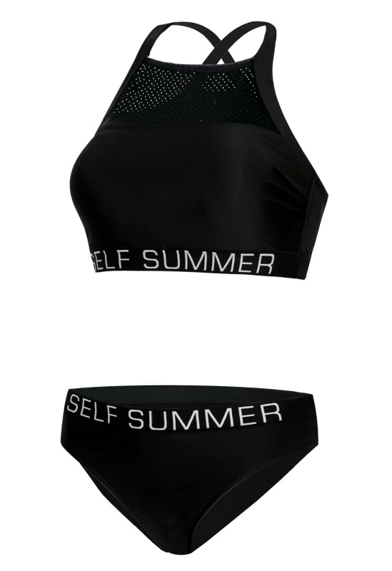 Dvoudílné dámské plavky Self S 47F černá 3XL-46