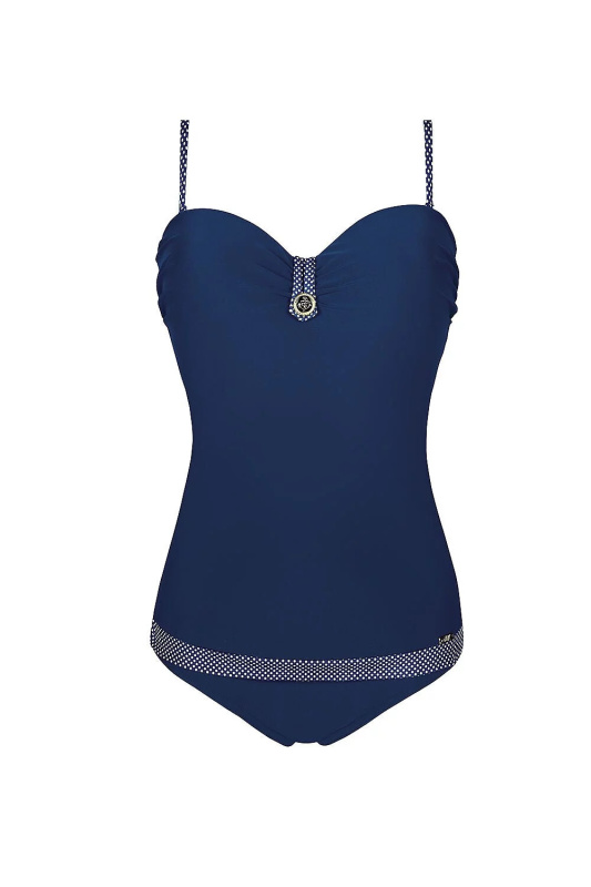 Dámské jednodílné plavky S8060R-2 tm. modré - Self 48C