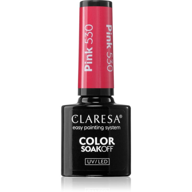 Claresa SoakOff UV/LED Color Rainbow Explosion gelový lak na nehty odstín Pink 530 5 g