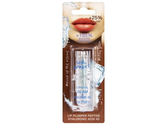 Selfie Project Crystal Glam & Volume 4D Lip Balm balzám na rty s peptidy 3.5 g