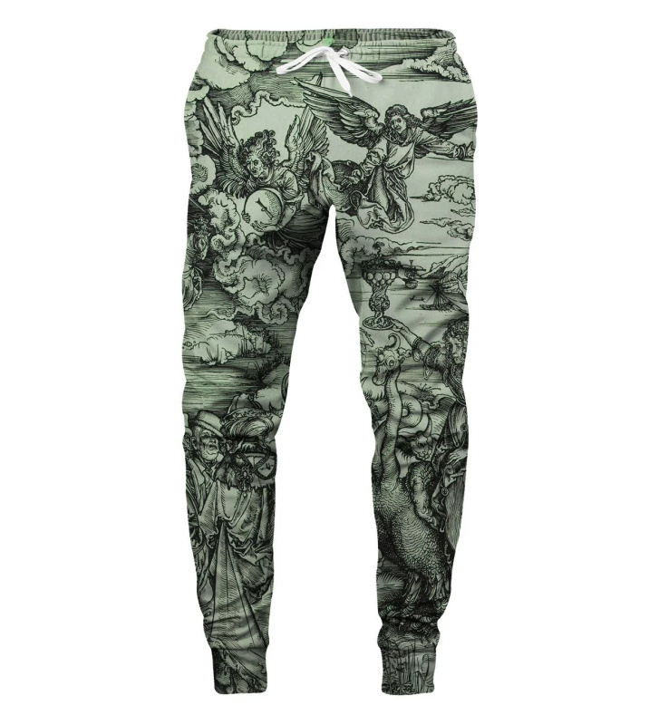 Unisex tepláky SWPN-PC AFD437 Zelená s potiskem - Aloha From Deer zelená vzor 56