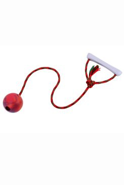 Hračka pes Míč aport. na šňůrce plovací Vanil. 8 cm 1 ks