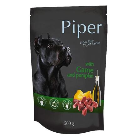 PIPER se zvěřinou a dýní, kapsička pro psy  500g