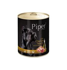 PIPER s kuřecími srdíčky a hnědou rýží, konzerva pro psy 400g