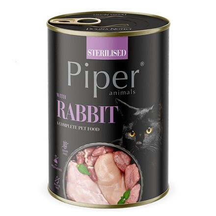 PIPER CAT konzerva pro sterilizované kočky, s kálíkem 400 g