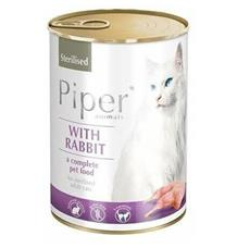PIPER CAT konzerva pro sterilizované kočky, s kálíkem 400 g