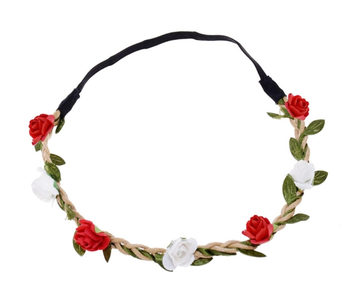 Věneček Biało‑Czerwoni – červeno‑bílá květinová čelenka pro fanoušky