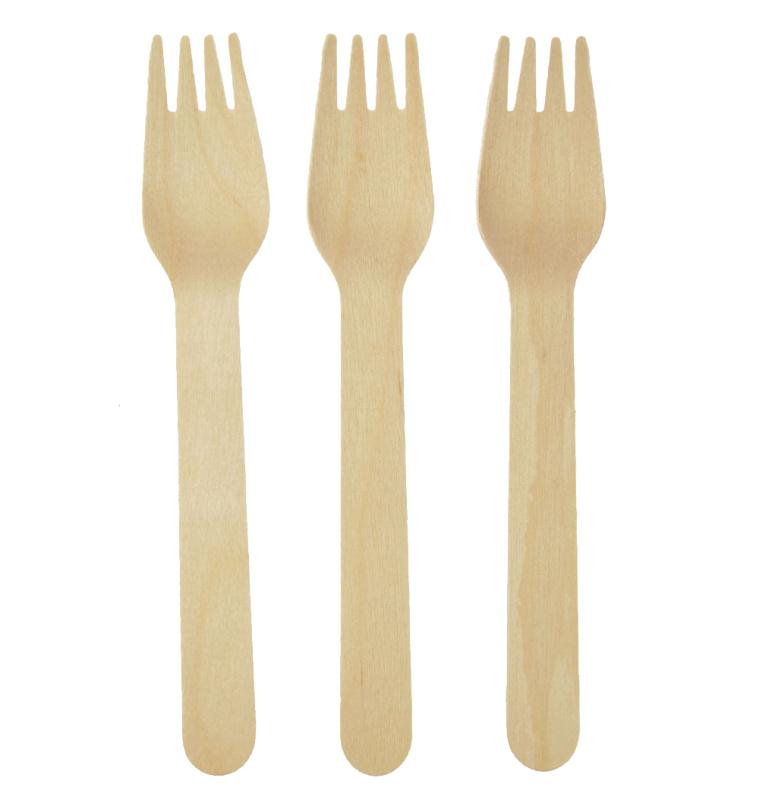 Dřevěné vidličky Arpex Go Green 16 cm, balení 8 ks