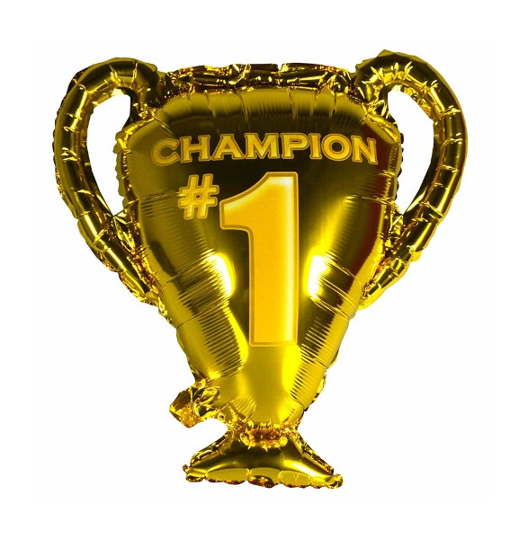 Fóliový balón pohár – zlatý trofejní balón