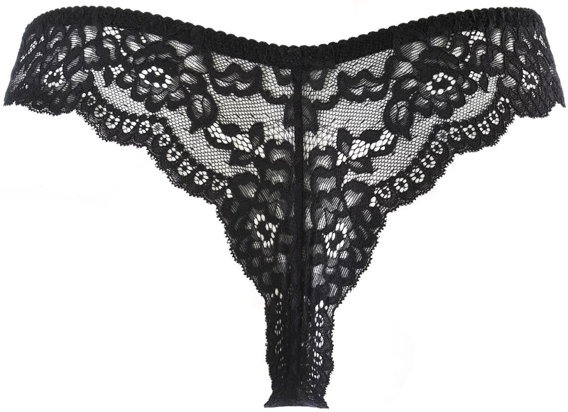 Dámské tanga Brasiliana V-10515 černé - Axami XS-34