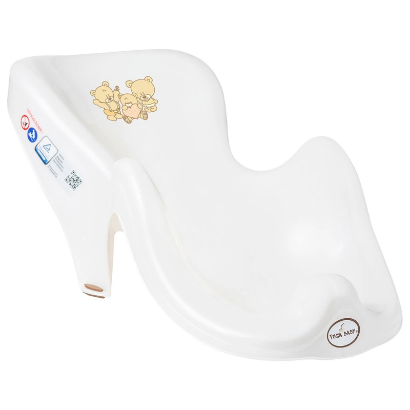 Lehátko do vaničky s medvídkem, bílé