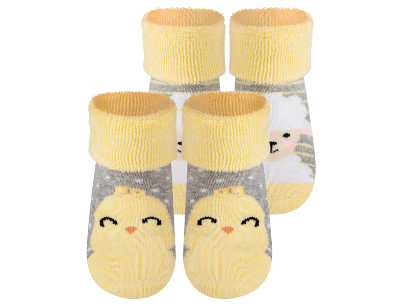 Soxo Dětské ponožky, 2 páry (žlutá, 16-18)