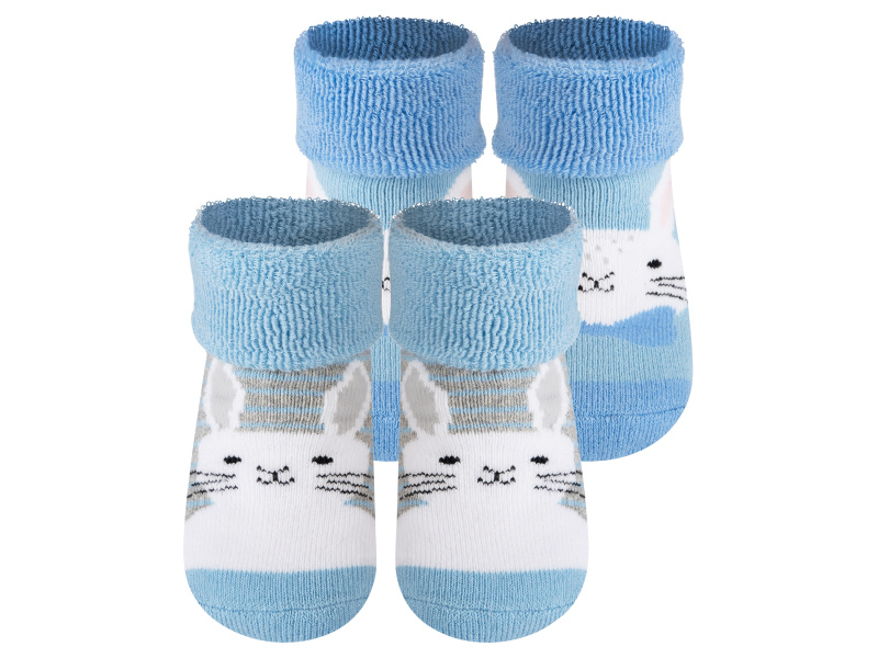 Soxo Dětské ponožky, 2 páry (modrá/šedá, 16-18)