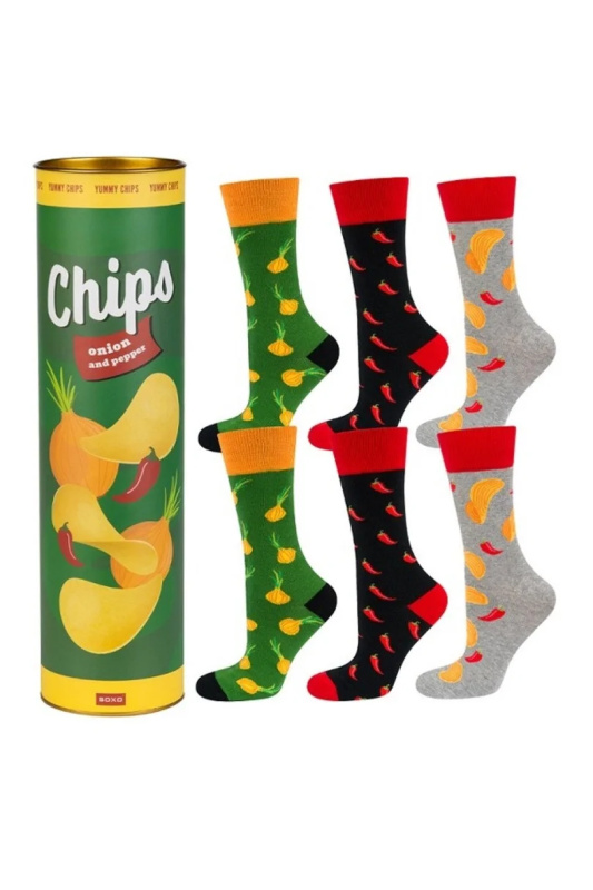 DÁMSKÉ PONOŽKY S TRUBIČKOU CHIPS MULTIKOLOR 35-40
