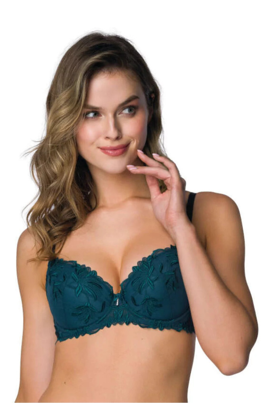 Podprsenka push-up model Zephyr M-3935/11 - Mat tmavě zelená 70F