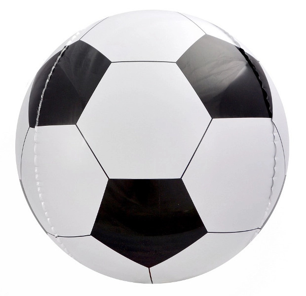 Foliový balón 16" fotbalový míč černo‑bílý