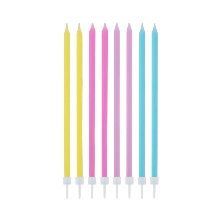Svíčky dortové 16 ks neonové 14,5 cm Albi